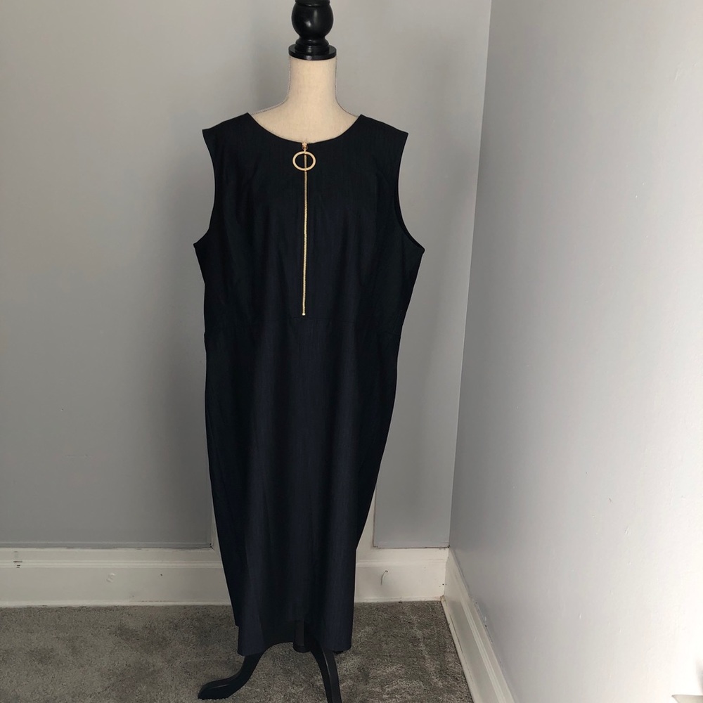 Dark Denim Calvin Klein Sheath Dress Plus Size